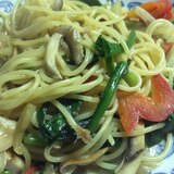 茎わさびのパスタ